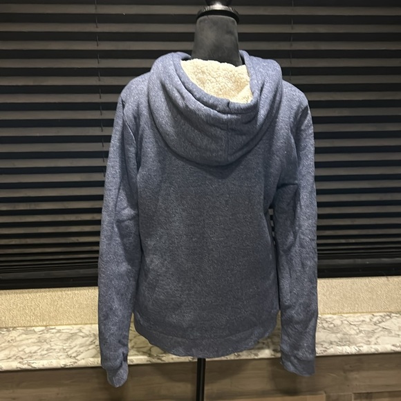 Roxy Women’s Blue Trippin Sherpa Zip Up Hoodie Size XL - Picture 5 of 8